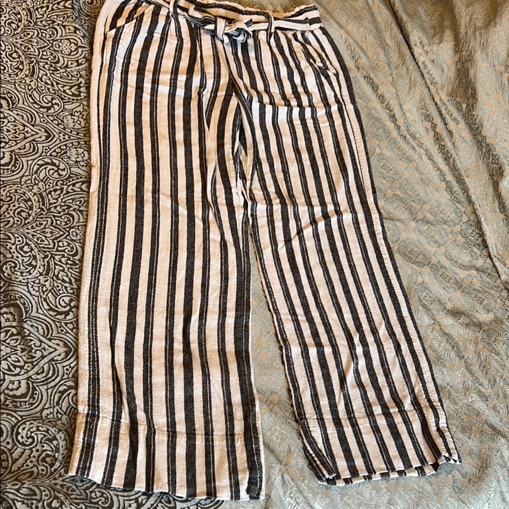 Striped Grey and White Pants